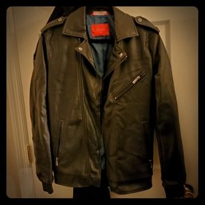 Zara Man moto leather jacket